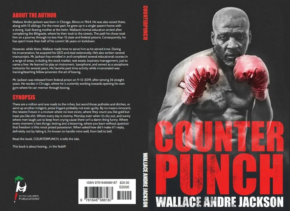 Book cover of 'Count the Punches' featuring a boxer with red gloves.